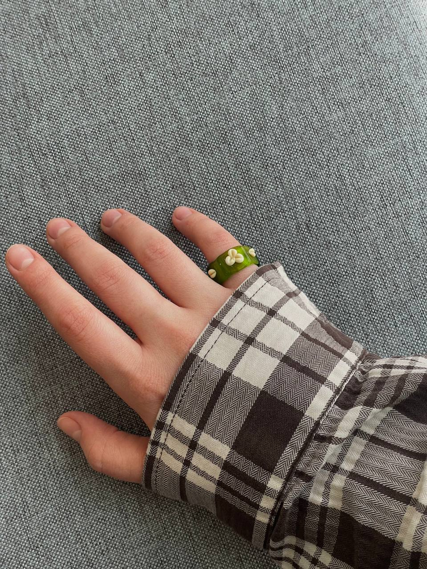 Кольцо Цветок, стекло