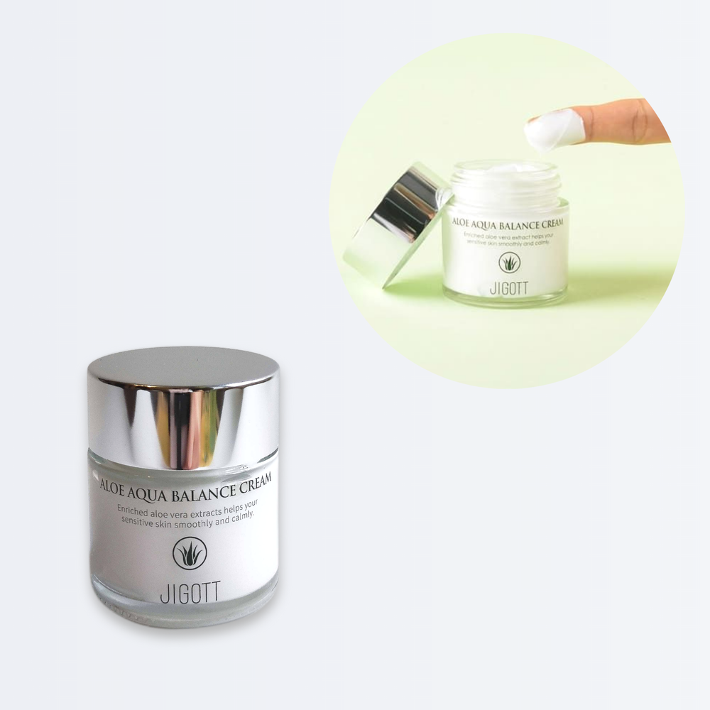 JIGOTT Подарочный уходовый набор корейской косметики с алоэ ALOE AQUA BALANCE SKIN CARE 3SET