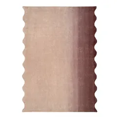 Ковер из шерсти over horizon цвета марсала из коллекции trendy ruffles, 180х230 см