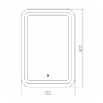 Зеркало с подсветкой MIXLINE Мальта 550*800 (533672)