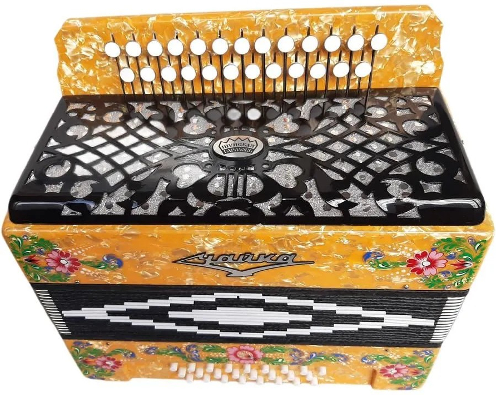 ГАРМОНЬ "ЧАЙКА-204" (S6ХL), ЦВЕТ ЖЁЛТЫЙ