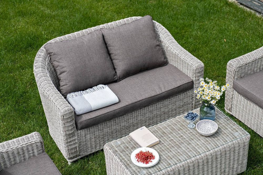 "Кон Панна" лаунж-зона из искусственного ротанга, цвет бежевый