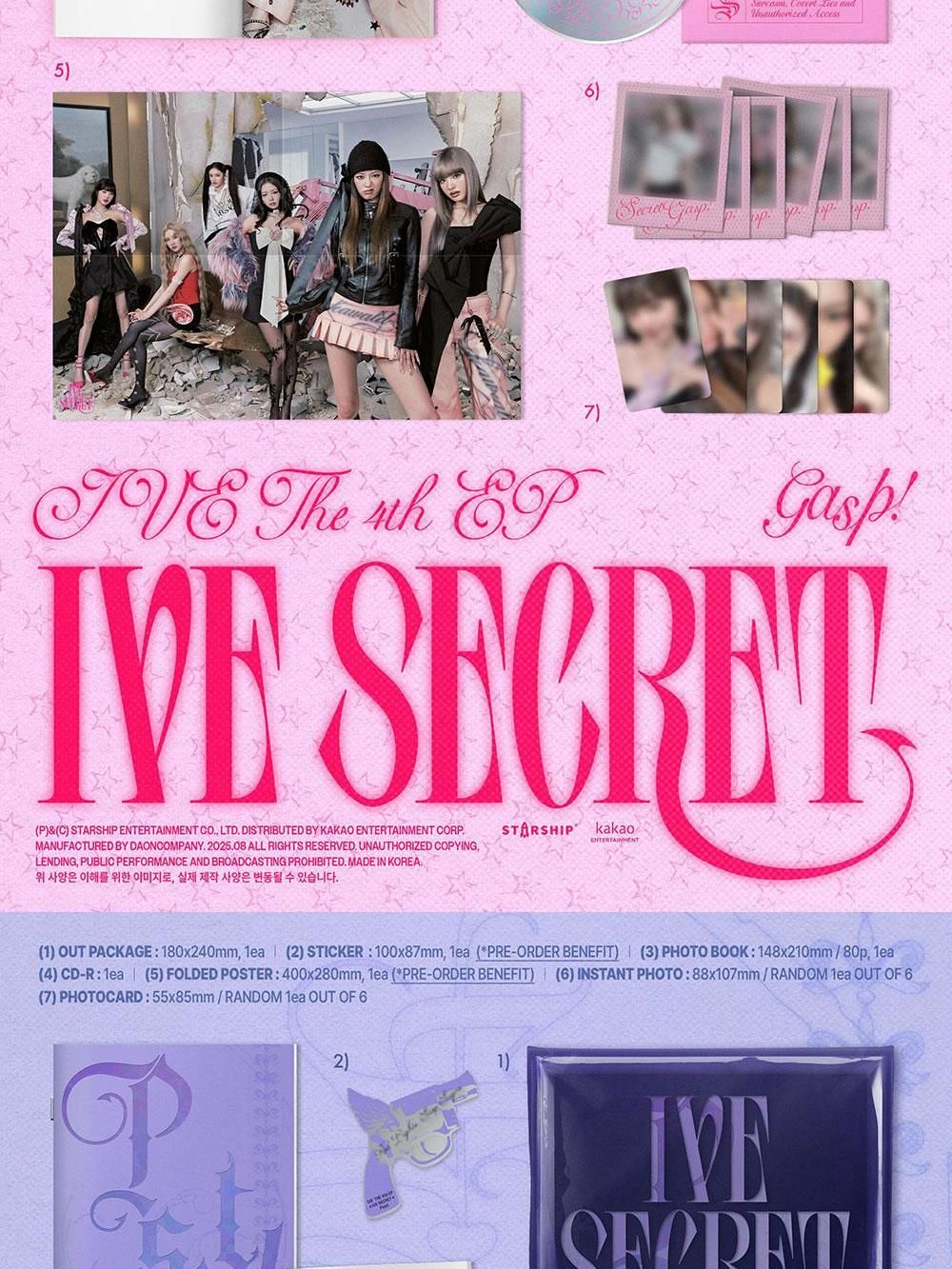 Альбом IVE - IVE SECRET 4th Mini Album RANDOM Version