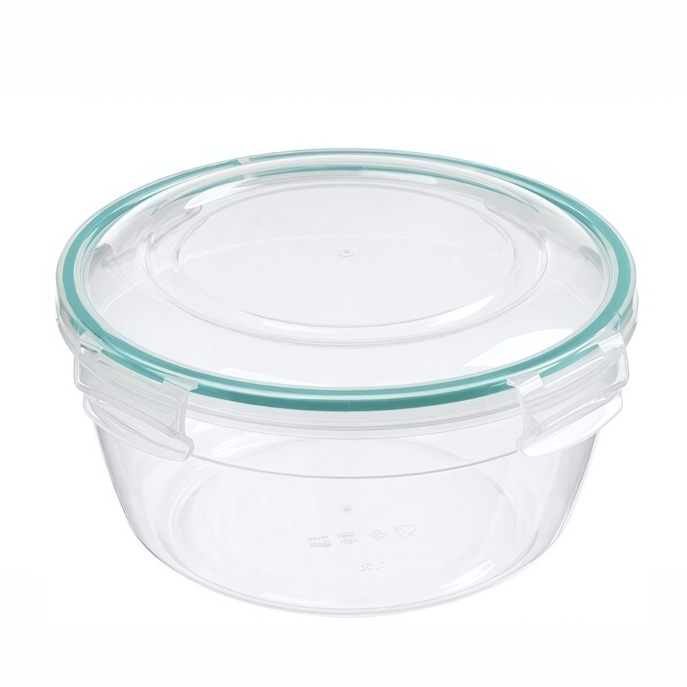 Контейнер для продуктов герметичный круглый 2,3л с замками (бесцветный)