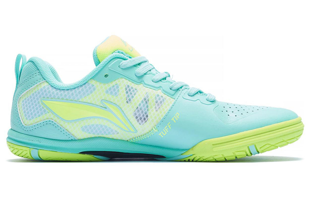 Li Ning Cushioning Slip Resistant Abrasion Resistant Low top Table Tennis Shoes Unisex Fluorescent Bright Green