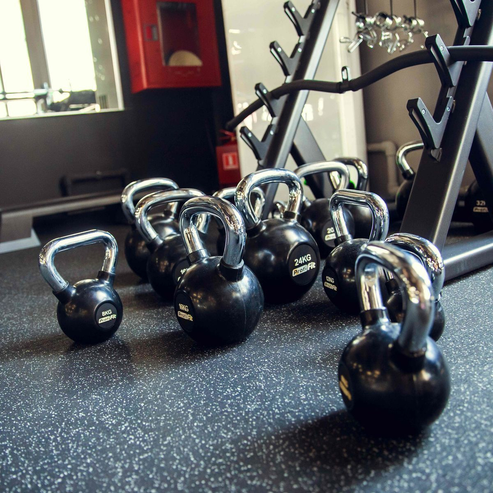 Гиря обрезиненная с хромированной ручкой PROFI-FIT  6 кг