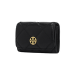 TORY BURCH Tory Burch Leather Card Holder Regular Unisex Black