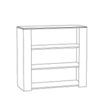 Амели Комод 13.107 Шелковый камень,Бетон чикаго беж ЛС