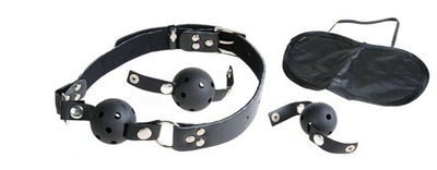 Набор кляпов BALL GAG TRAINING SYSTEM (Цвет: черный)