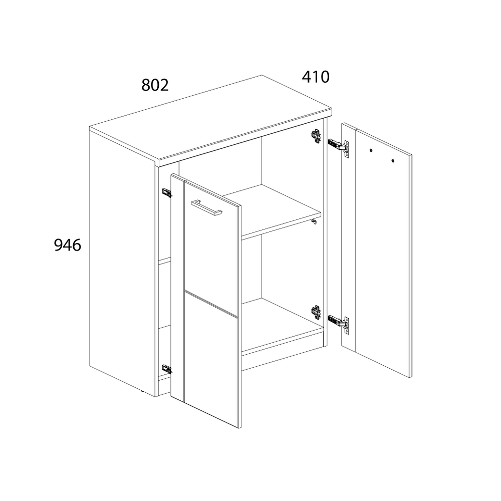DOORSET, Тумба 2D. Цвет ДУБ НАВАРРА