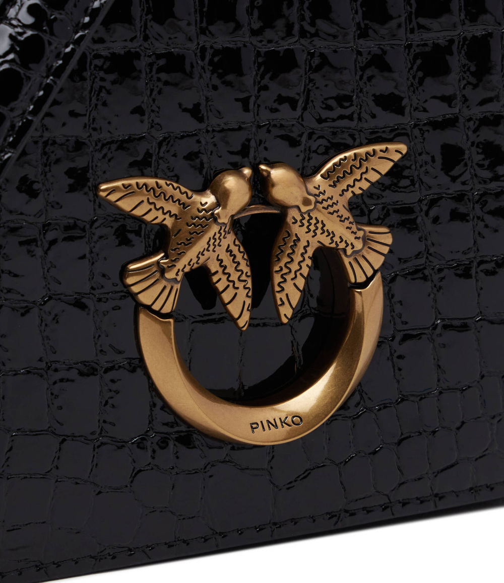 Кожаная сумка-мессенджер LOVE CLICK EXAGON MINI Pinko - черный(100075 A17O)