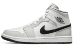 Jordan Air Jordan 1 mid "light smoke grey" small dior high-top retro basketball shoes women's soot