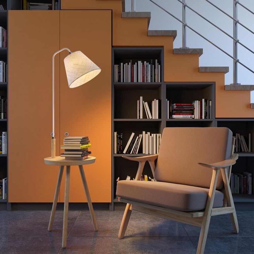 Стол журнальный с торшером Odeon Light Kalda 4667/1F