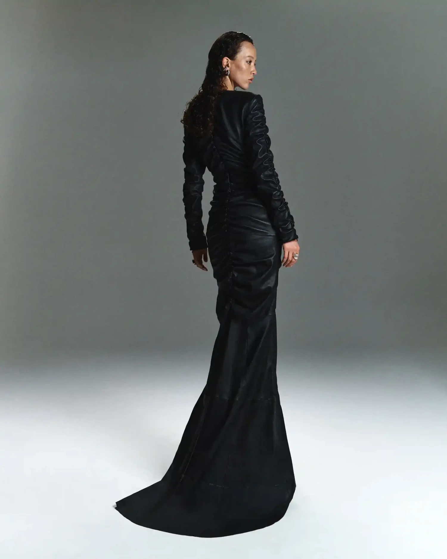 Платье Mermaid из кожи наппа