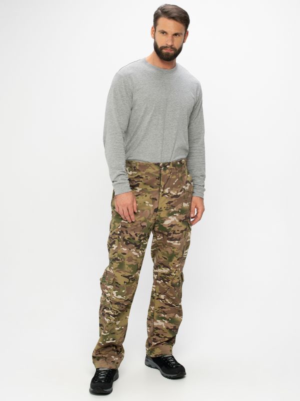 Брюки летние Крафт ткань Cotton цвет Мультикам