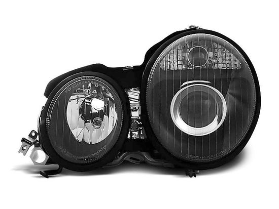 Передние фары black для Mercedes E W210