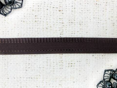 Тесьма брючная, ш. 1,5-1,6 см, пр-во Россия, тёмно-коричневый