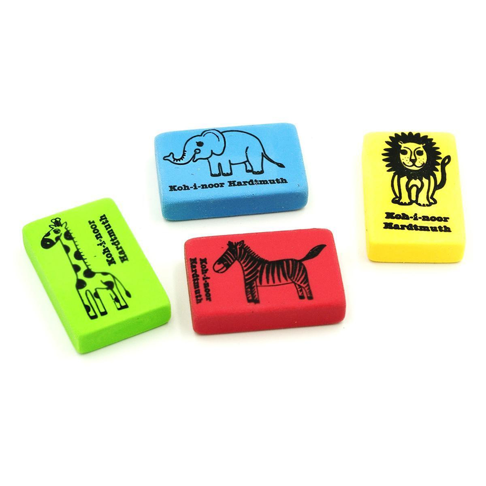 Ластик "Animals" для чернографитных карандашей 36*23*8мм (Koh-I-Noor)