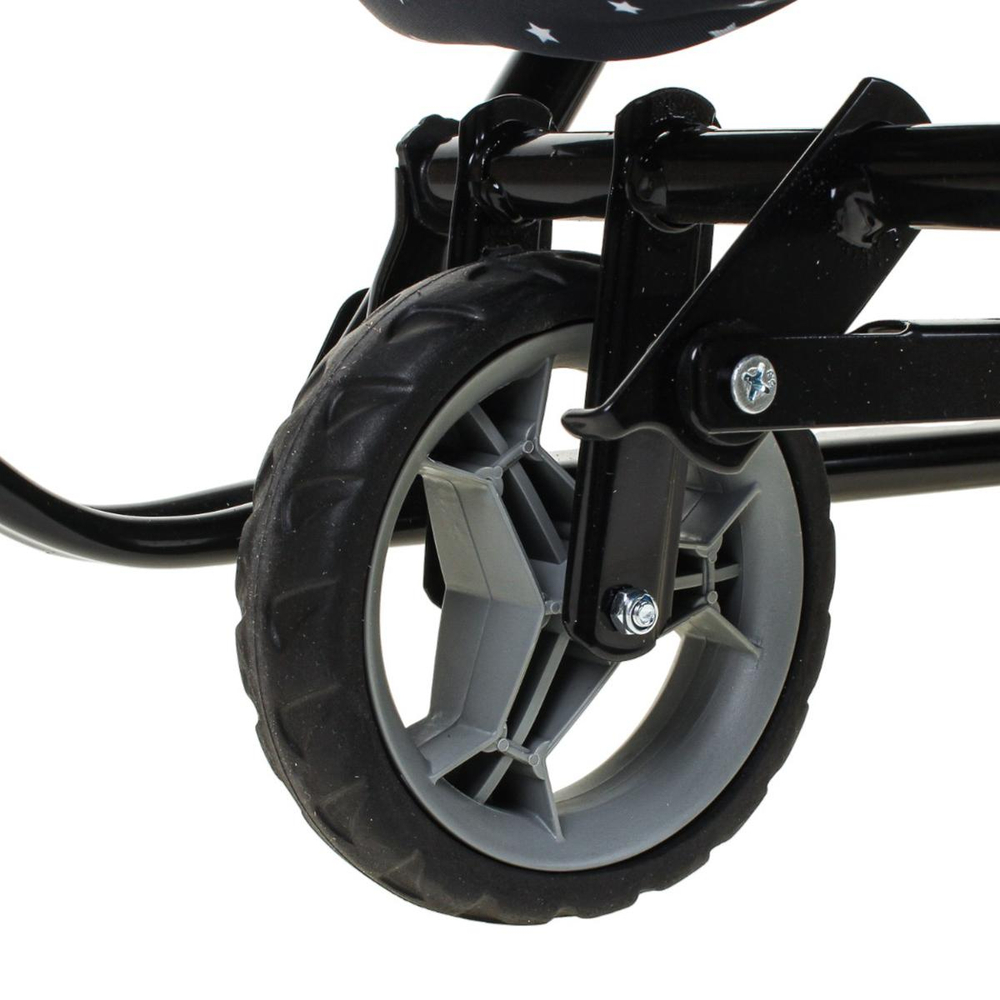 Санки-коляска "Наши Детки 3-1К" синий со звездочками