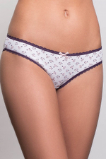 Белые хлопковые трусики с нежным цветочным рисунком (Размер: XL) (Цвет: белый)