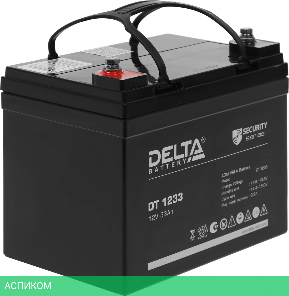 Аккумулятор для ИБП Delta 12V/33Ah (DT 1233)