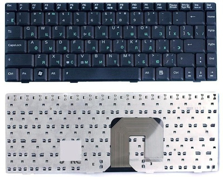 Клавиатура для ноутбука Asus F9, F9S, F9E, F9D, F6, F6V, U3, U6 Series (Г-образный Enter. Черная)