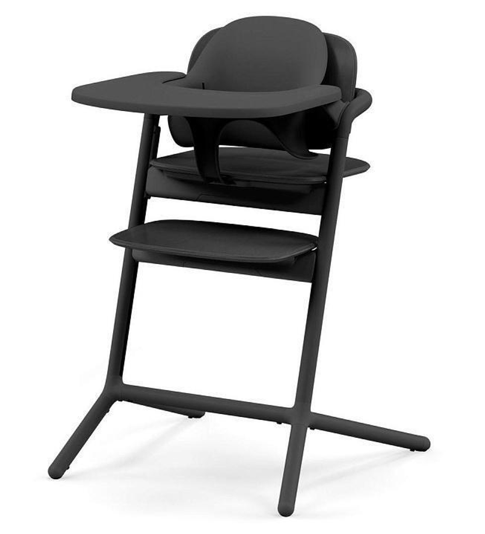 Стульчик для кормления Cybex Lemo 4 в 1 с мягкими чехлами Comfort Inlay Stunning Black/Stone Blue