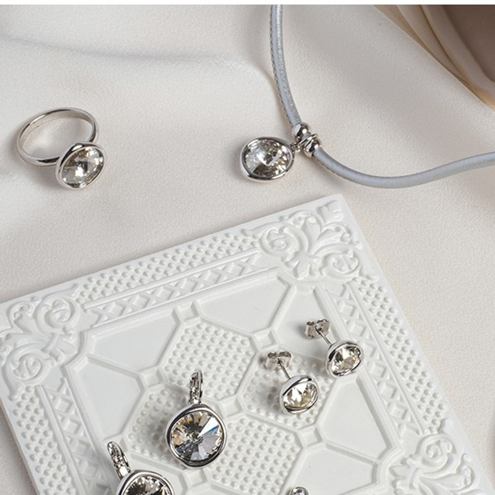 Колье Fiore Luna Silver Shade / Silver Leather B1902.2 BW/S