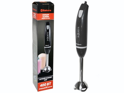 Блендер погружной 400Вт стальная насадка, SA-6224BK