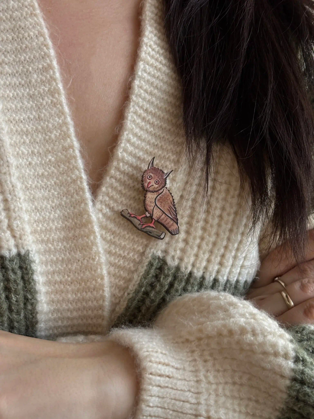 Страдающие броши «Зверинец» (конь Игорь, сова и жаба)