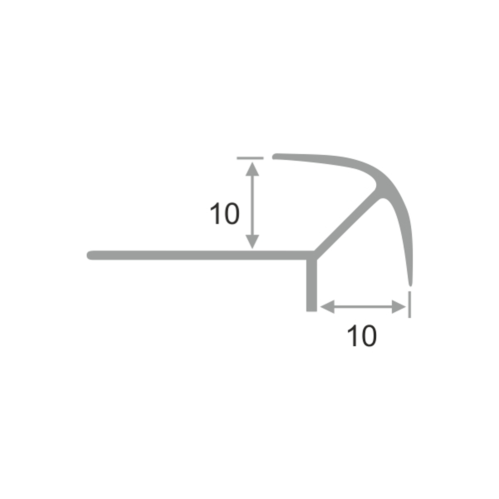 Алюминиевый профиль ПО-10х10 2700 мм