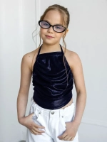 Летний топ для девочки на завязках
