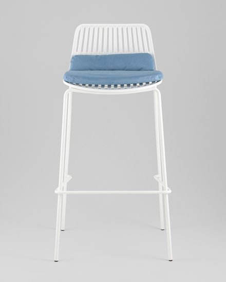 Стул барный Spain с подушкой белый