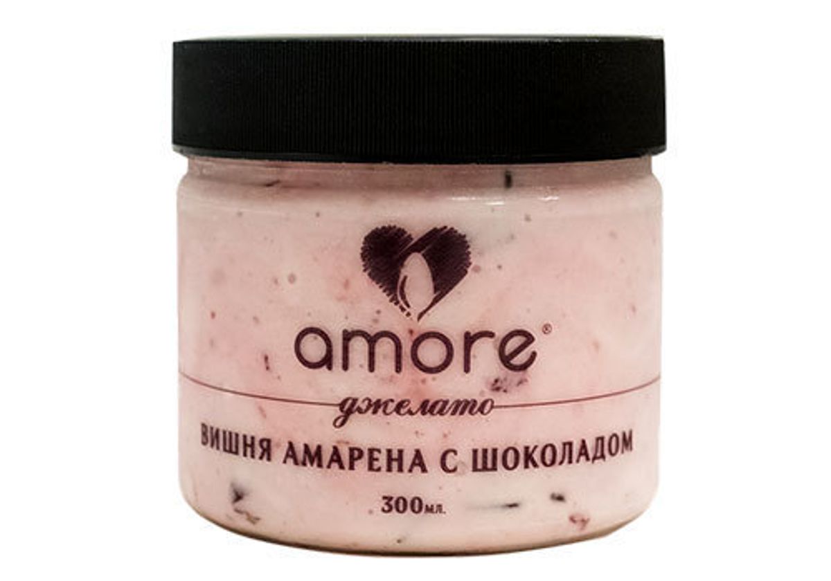 Мороженое AMORE вишня амарена с шоколадом, 300мл