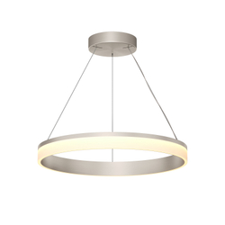 Подвесной светильник RING, ?600 мм, LED, 38Вт, 3000К, алюминий+акрил, сатин. никель