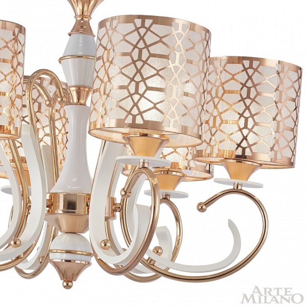 Подвесная люстра Arte Milano Florentia-1237 301237/6 Wh/Gd