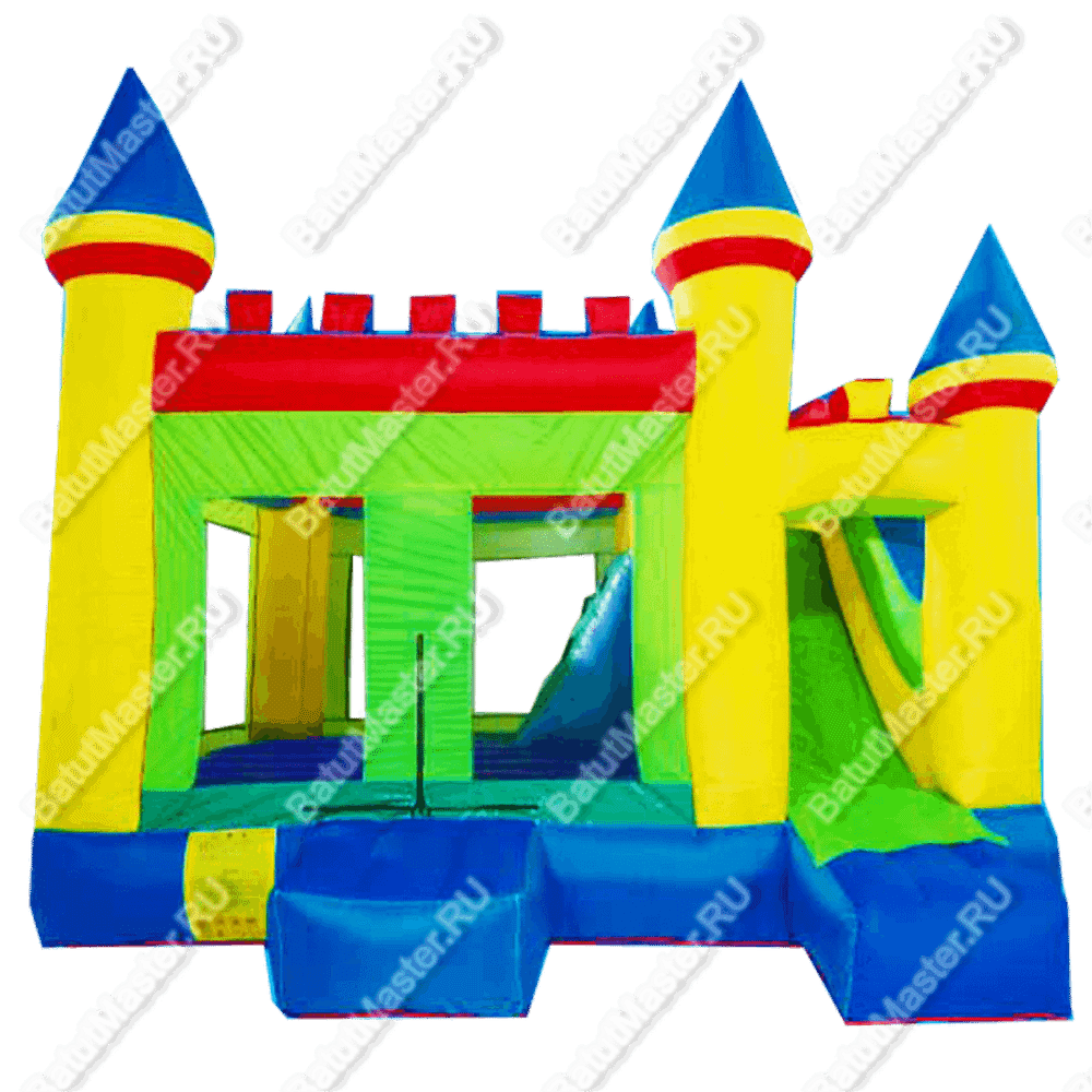 Батут для дачи "Солнечный замок" размер 4,1*3,8*4,1 м