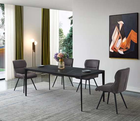 Стол Halden 180х90 см черная керамика