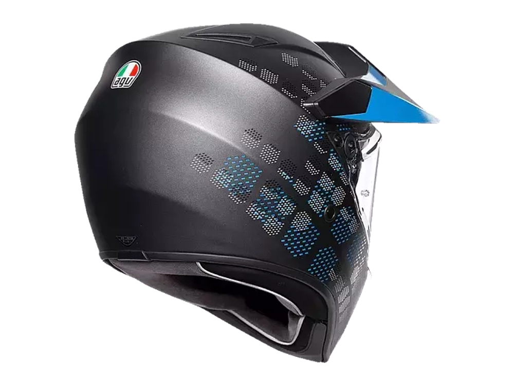 AGV AX9 ANTARTICA MATT BLACK/CYAN