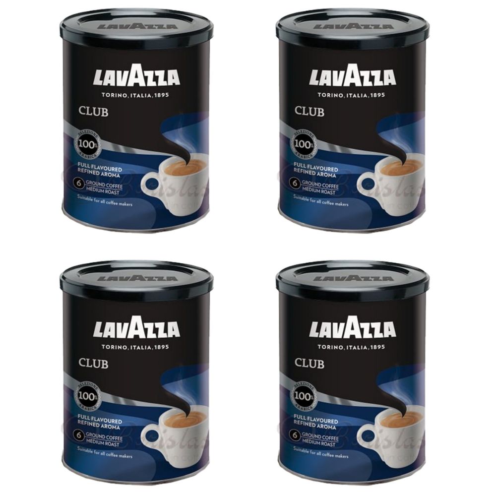 Кофе молотый Lavazza Club жестяная банка, 250 г 4 шт