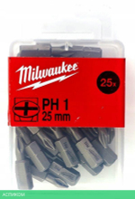 Бита Milwaukee PH1 25мм 25шт (4932399586)