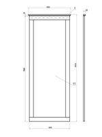 Зеркало настенное, 63 160, Индра, прямоугольное, в раме, белое, Dipriz