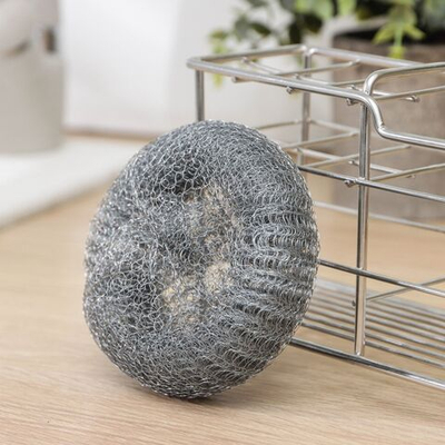 Металлическая плетёная губка для посуды Raccoon (30 гр.) (Цвет: не задано)