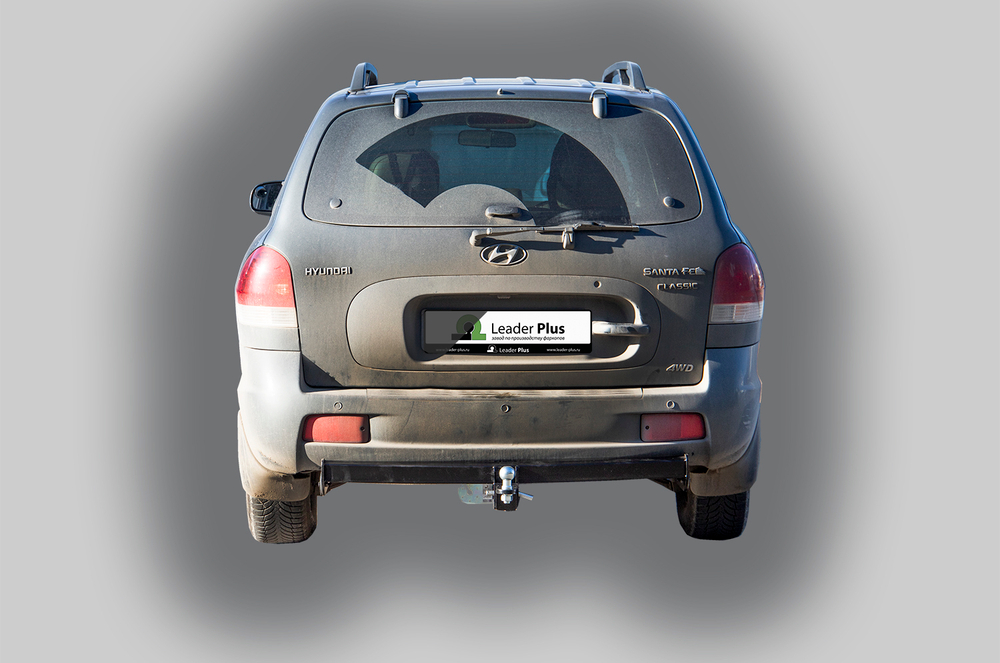 Фаркоп Лидер-Плюс для HYUNDAI SANTA FE CLASSIC (SM) (ТАГАЗ) 2001-2006, 2007-2012 ( ШАР ВСТАВКА 50*50 ) с электрикой и сертифкатом в комплекте арт.(H205-E)
