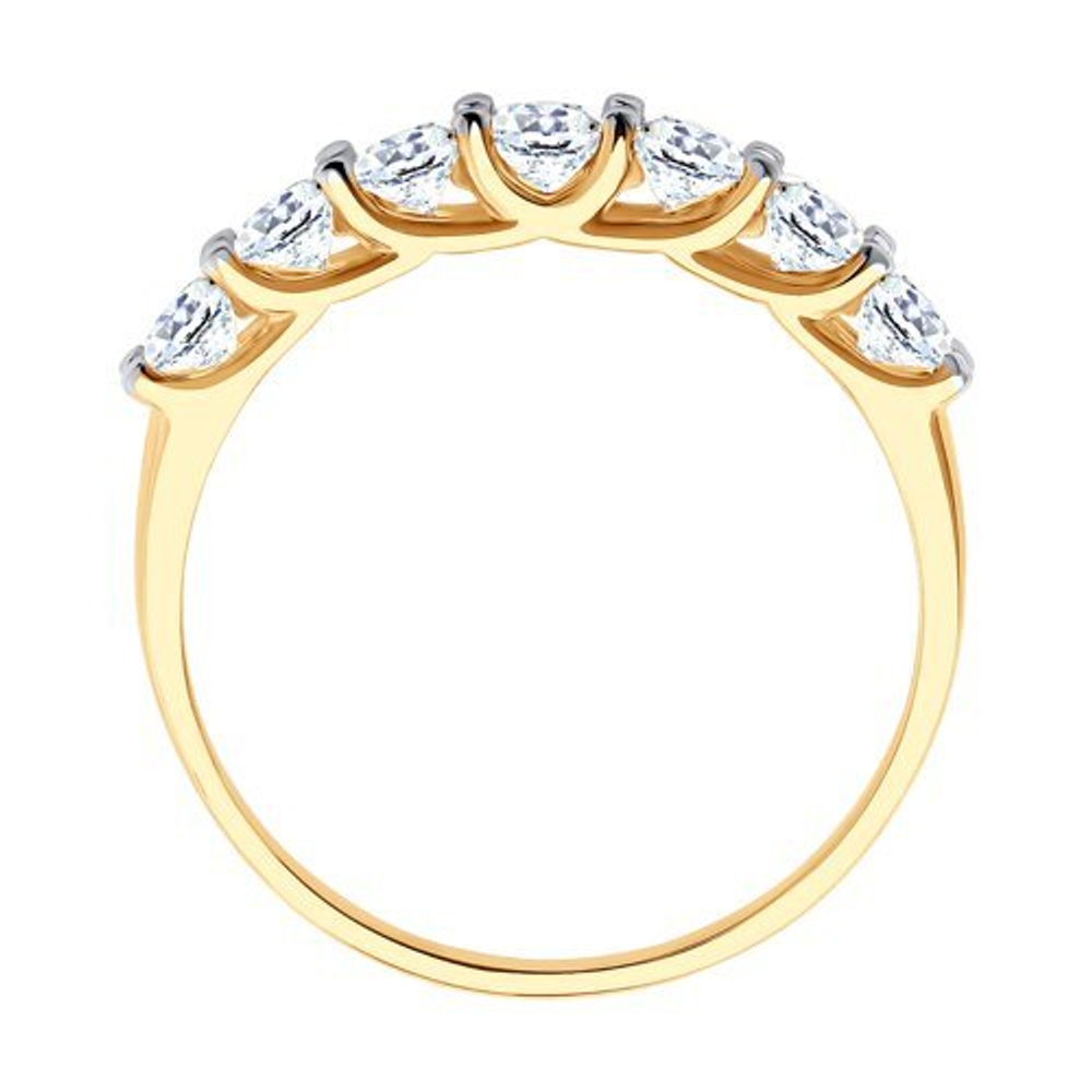 Кольцо из золота с фианитами AU 585 (017052)