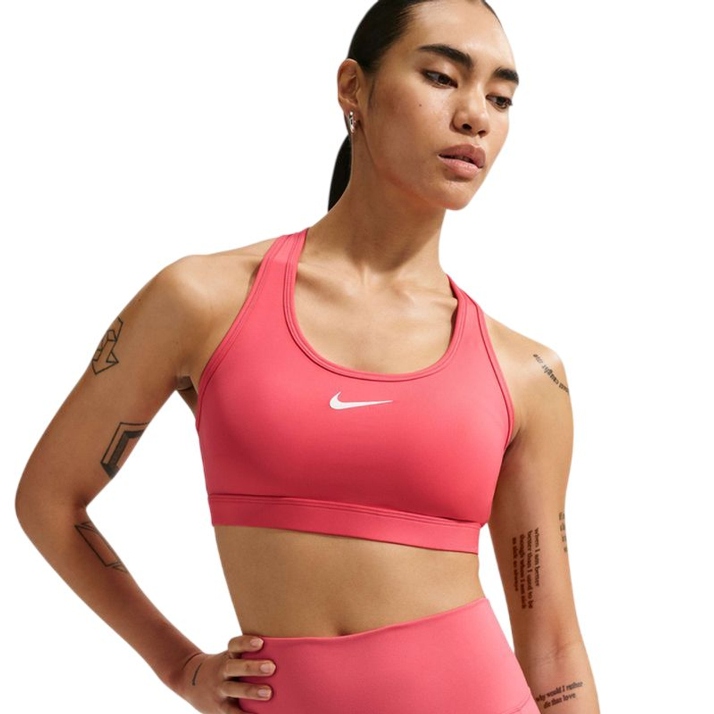 Теннисный бюстгальтер Nike Swoosh Medium Support Non-Padded Sports - sea coral/white