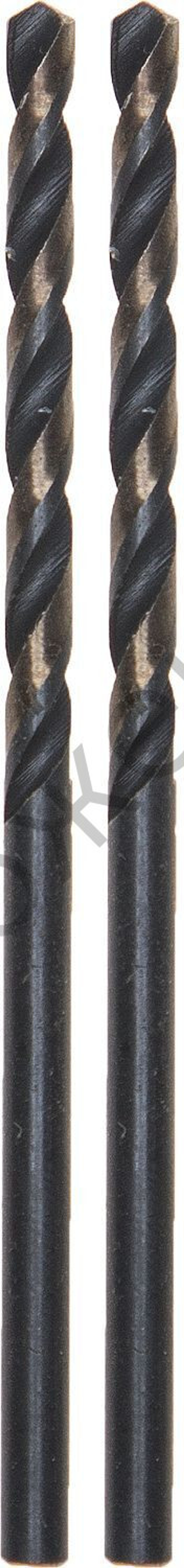 Сверло по металлу URAGAN ″SHERKHAN″, крестообразная подточ, ц/х, Р6М5, шлиф, комб покр-парооксид/кобальт, 4,4х80мм,2шт