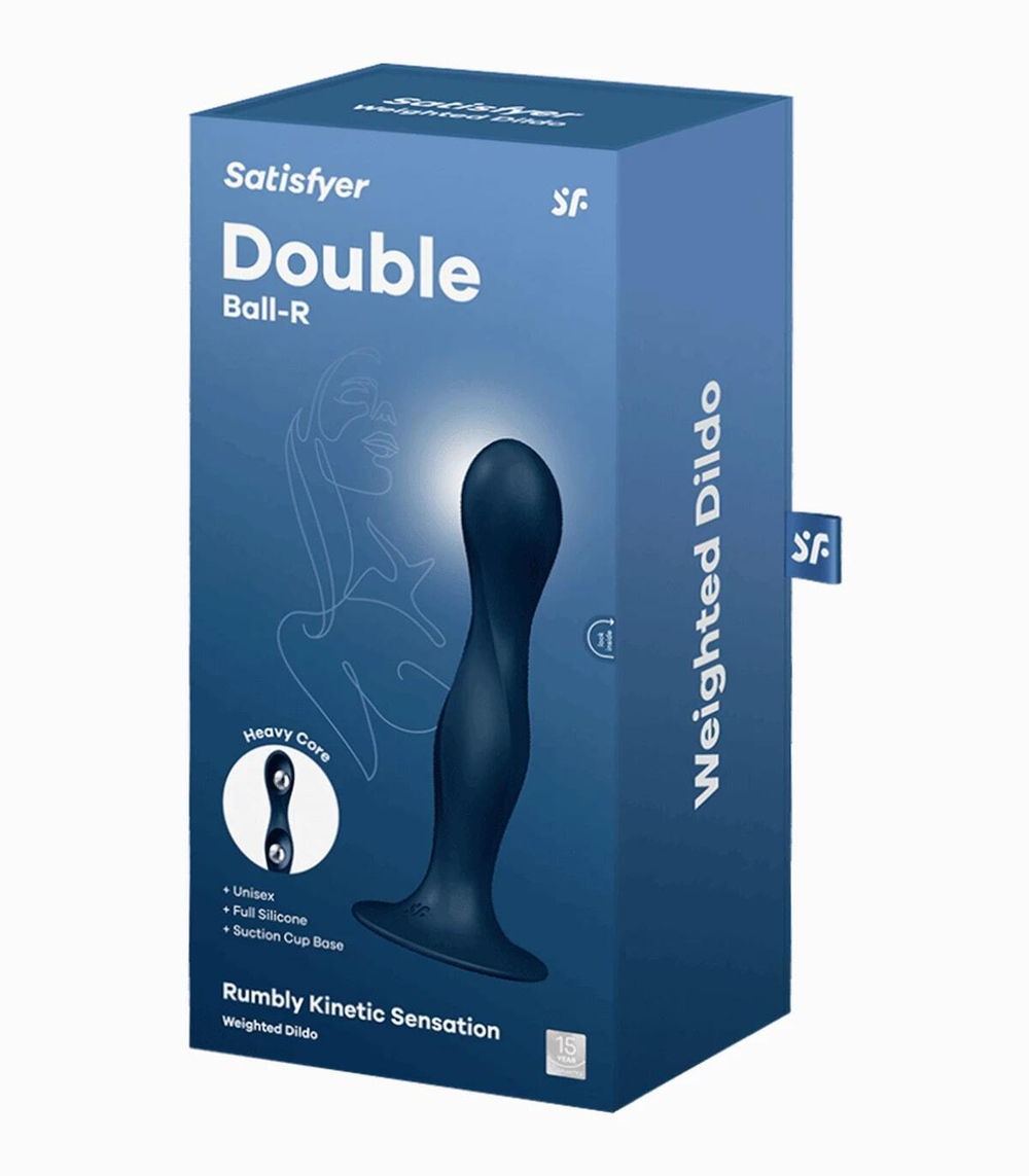 Фаллоимитатор Satisfyer Double Ball-R, синий