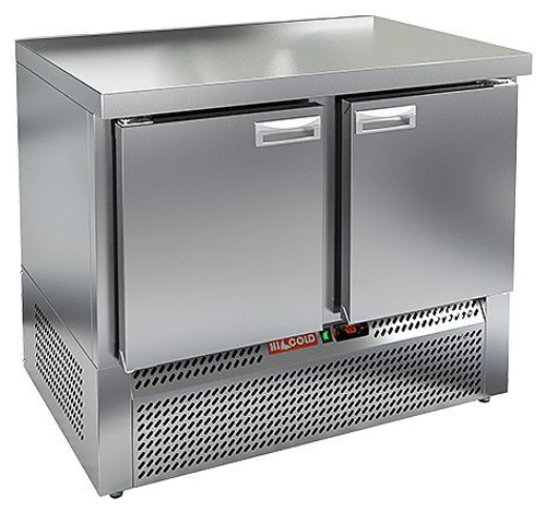 GNE 11/TN O стол охл.(-2+10),островн., 2 двери, 1000х700х850мм, ниж.распол.агрегата, HICOLD RUS