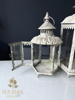 Набор из 2-х подсвечников "Антик грей" 18,5x17xH38,5 см/ 25,5x23xH51 см